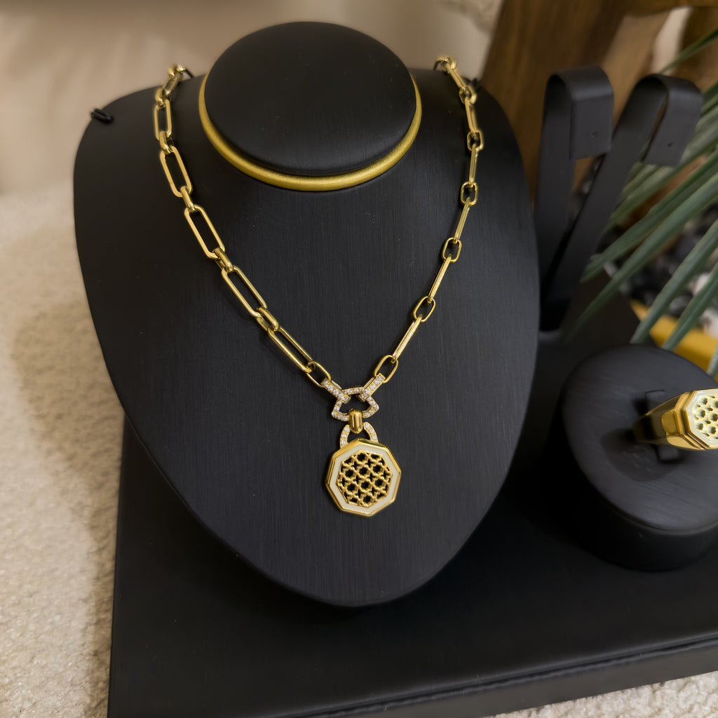 Mini sautoir + sa bague style or ✨